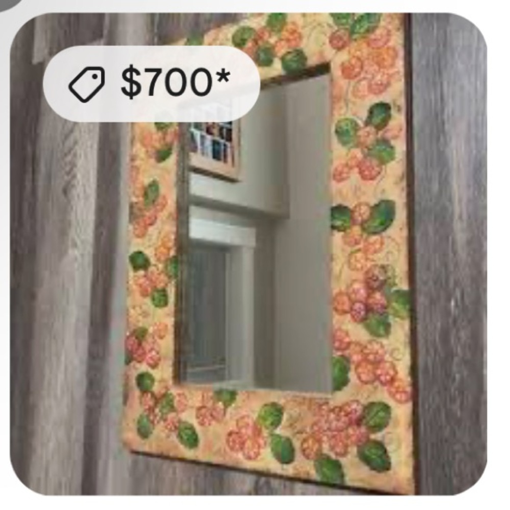 Floral Decorative Mirror Frame SOLD